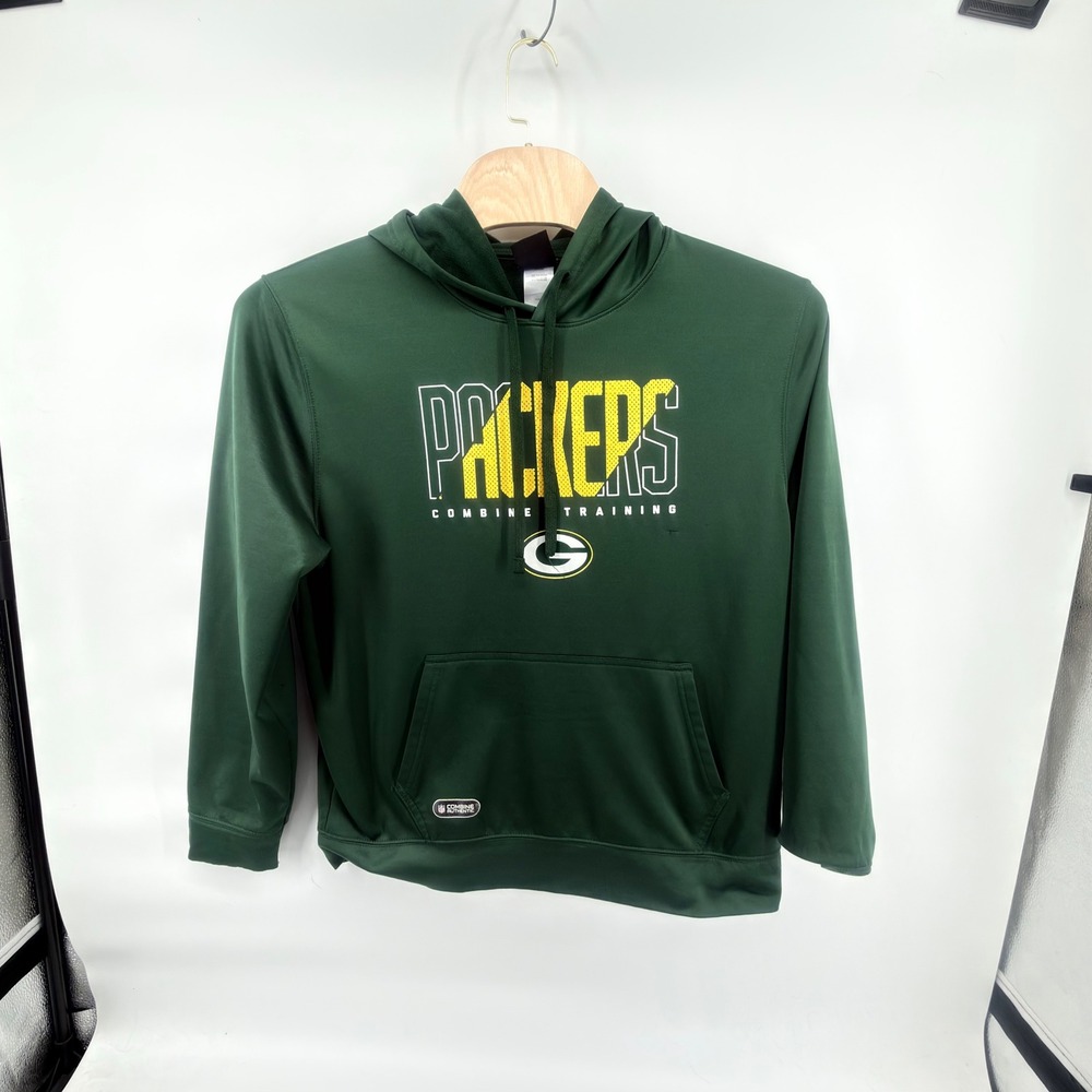 Green Bay Packers NFL Team Apparel Combine Training Hoodie Sweatshirt Mens Sz XL
